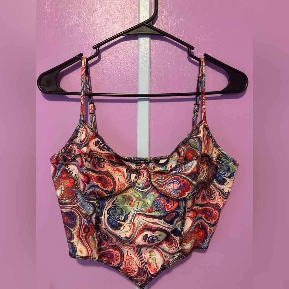 SHEIN Colorful Abstract Tank Top